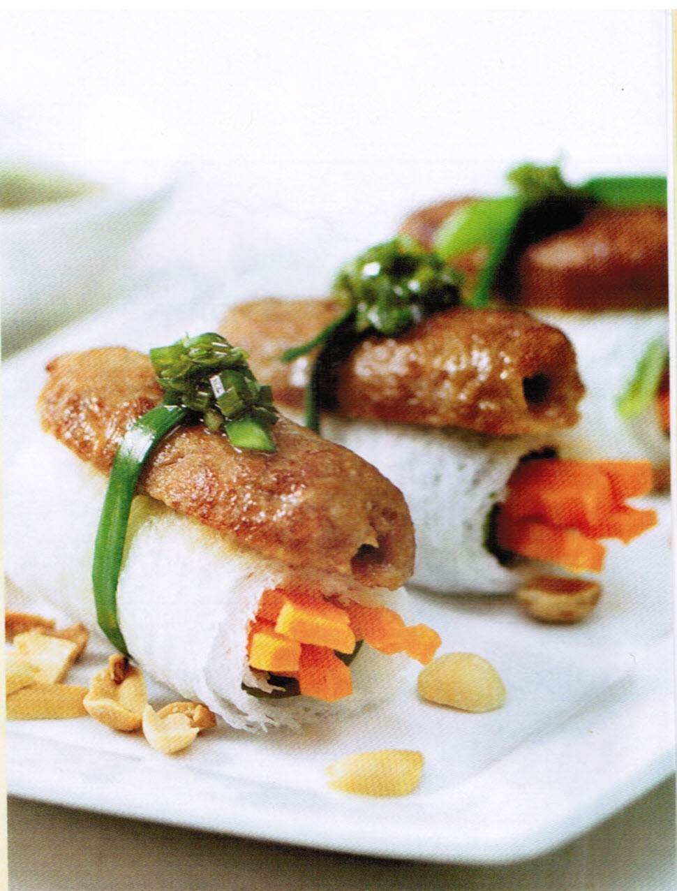 Chạo bò cuốn bánh hỏi