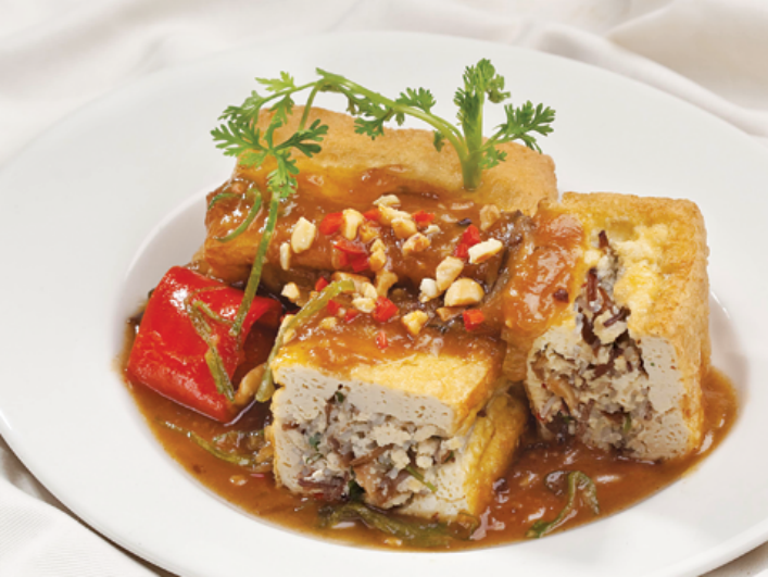 Đậu phụ nhồi hạt sen