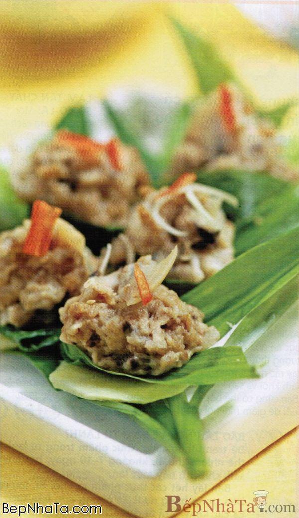 Lá gừng bọc chả nghêu